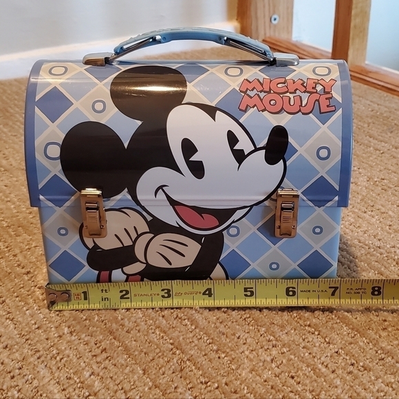 Mickey Mouse Blue Tin Lunch Box - Picture 2 of 6
